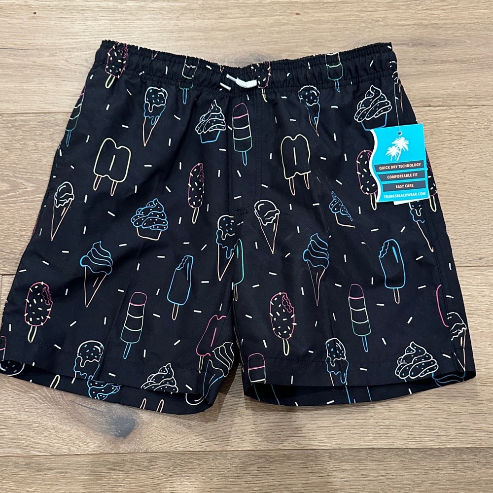 Ice Cream Pattern Kids Swim Trunks